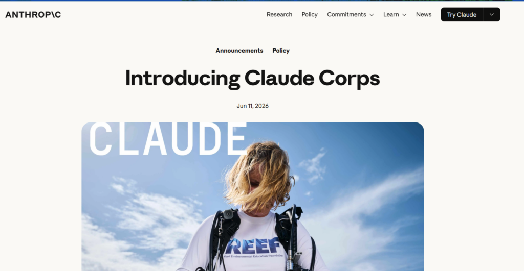 United States Anthropic Claude Corps Fellowship