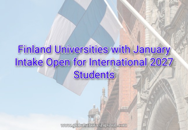 Finland Universities with January 2027 Intake Open for International Students