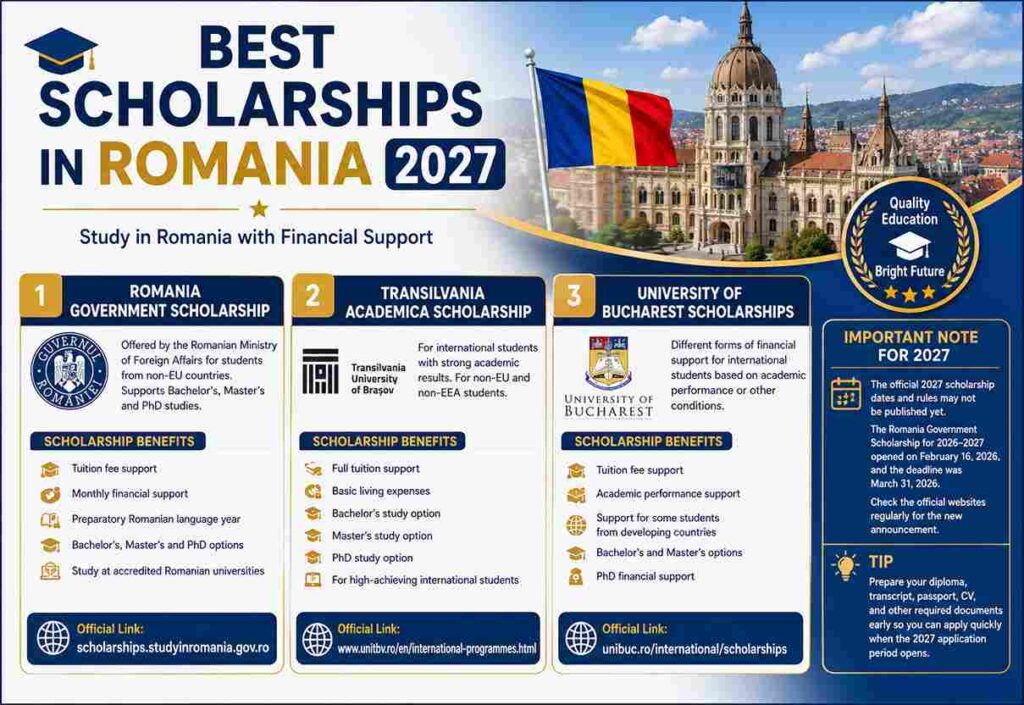 Best Scholarships in Romania 2027