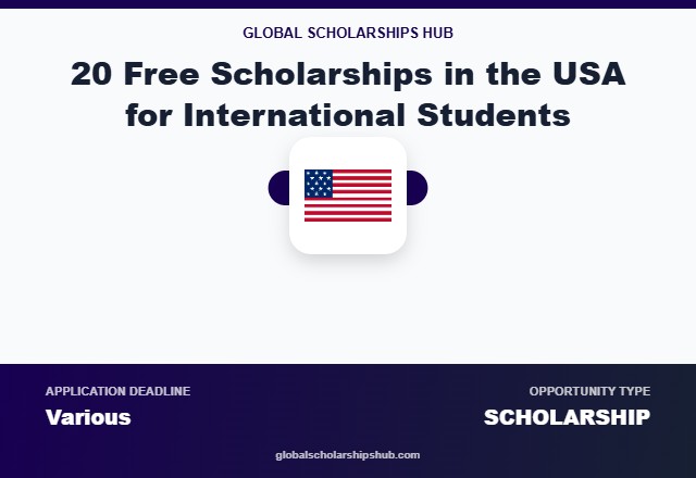 20 Free Scholarships in the USA for International Students
