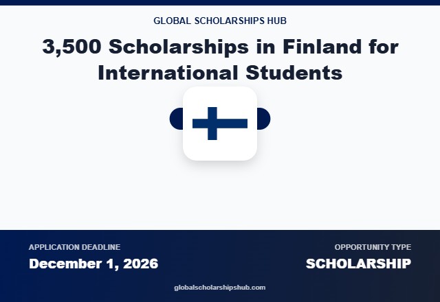 3500 Scholarships in Finland for International Students