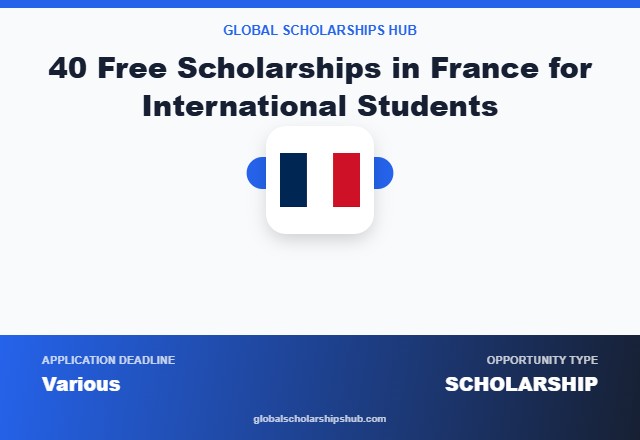 40 Free Scholarships in France for International Students
