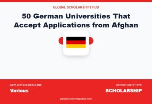 50 Universities in Germany That Accept Applications from Afghan Students
