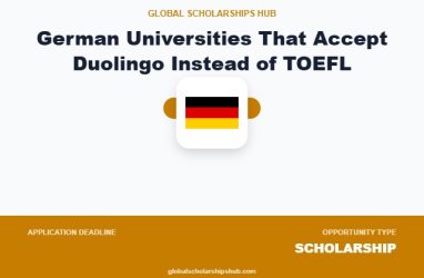 German universities accepting the Duolingo English Test instead of TOEFL for selected English-taught programmes