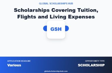 International scholarships covering tuition fees, airfare and living expenses for students